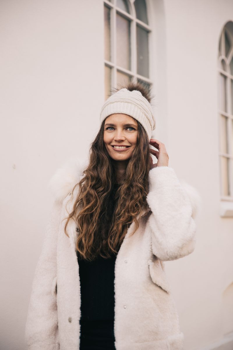 Sidse Beanie | Wolle, Waschbär Beige/Mocca