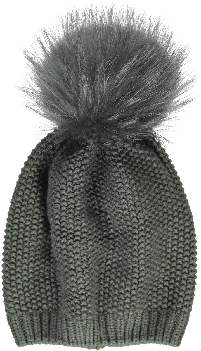 Stella Beanie | Wolle, Waschbär Heckengrün/Heckengrün