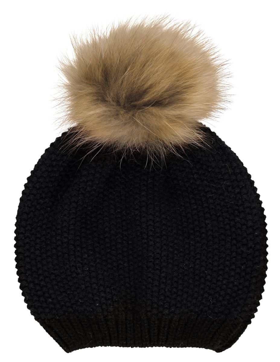 Stella Beanie | Wolle, Waschbär