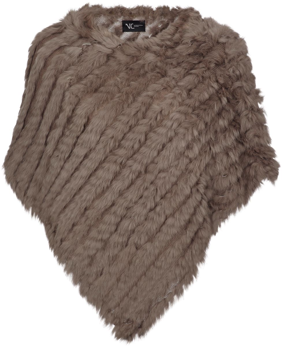 Molly Poncho | Kaninchen Taupe