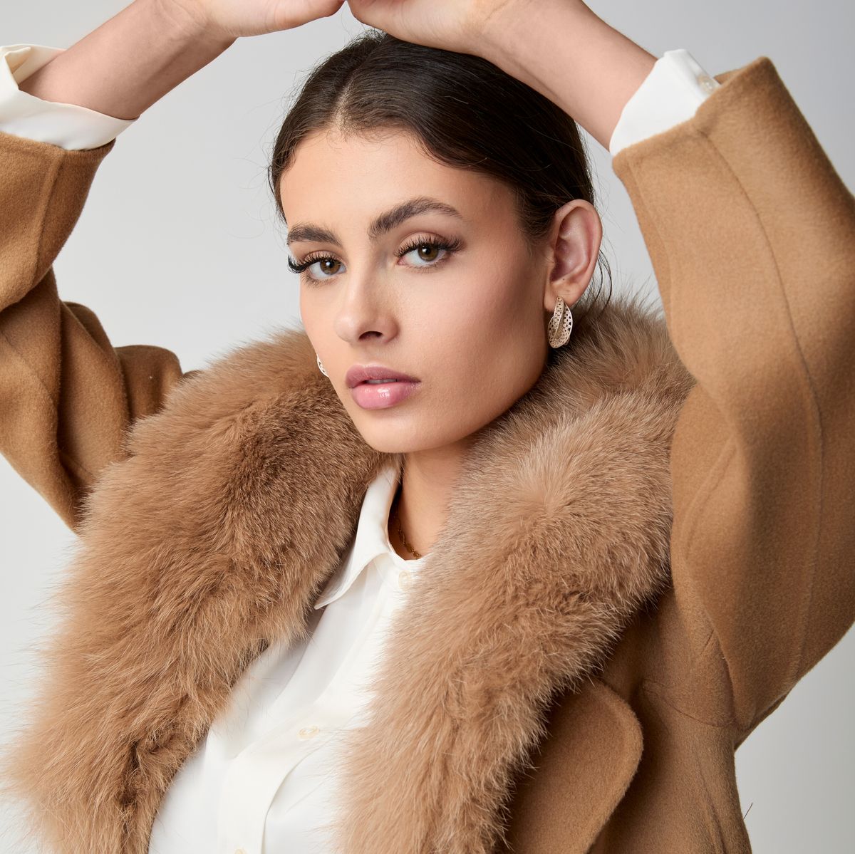 Lucia Mantel | Wolle, Fuchs Beige