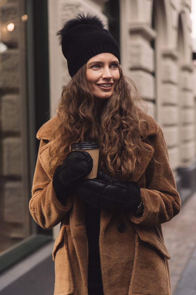 Stella Beanie | Wolle, Waschbär Mitternachtsblau/Mitternachtsblau