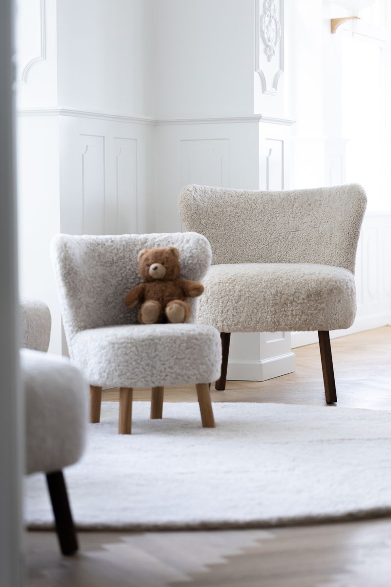 Emma Mini Loungesessel | Kurzhaar | Design Möbel Beige