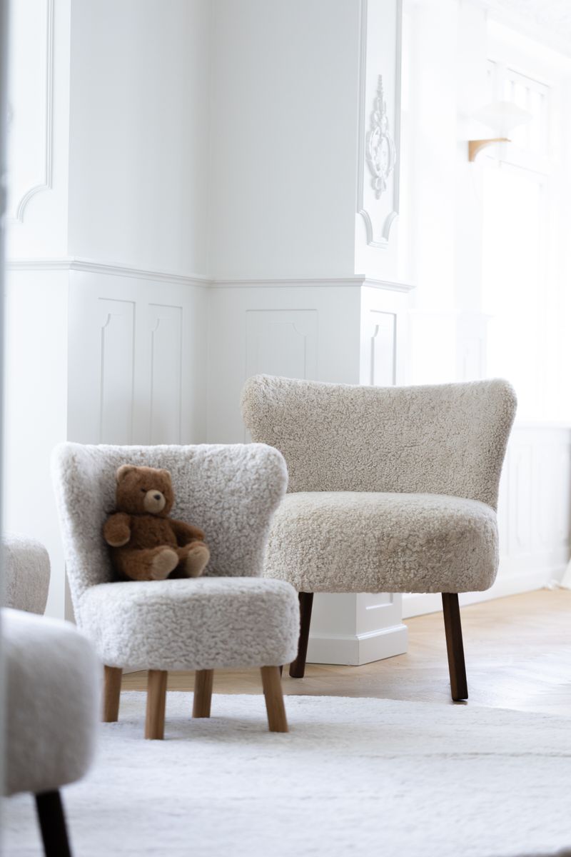 Emma Mini Loungesessel | Kurzhaar | Design Möbel Beige