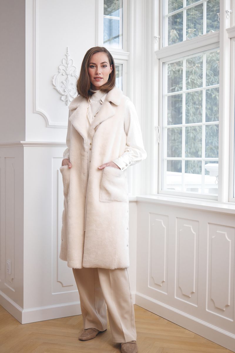 Raelynn Weste | Shearling Beige