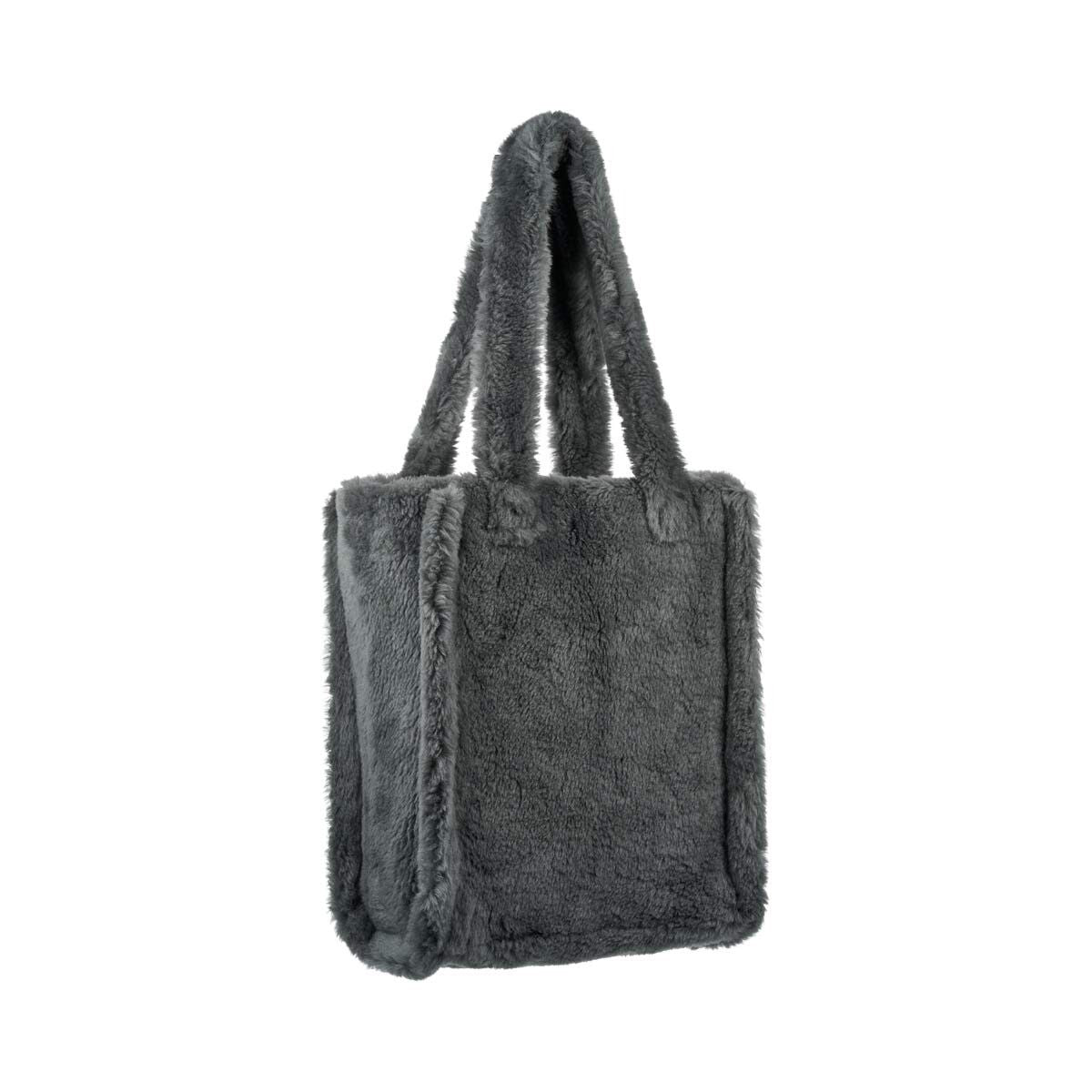 Maxi Glory Shopper | Lammfell Blau/Grau