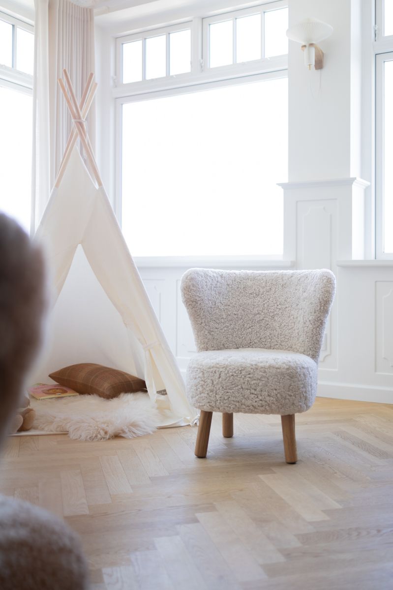 Emma Mini Loungesessel | Kurzhaar | Design Möbel Beige