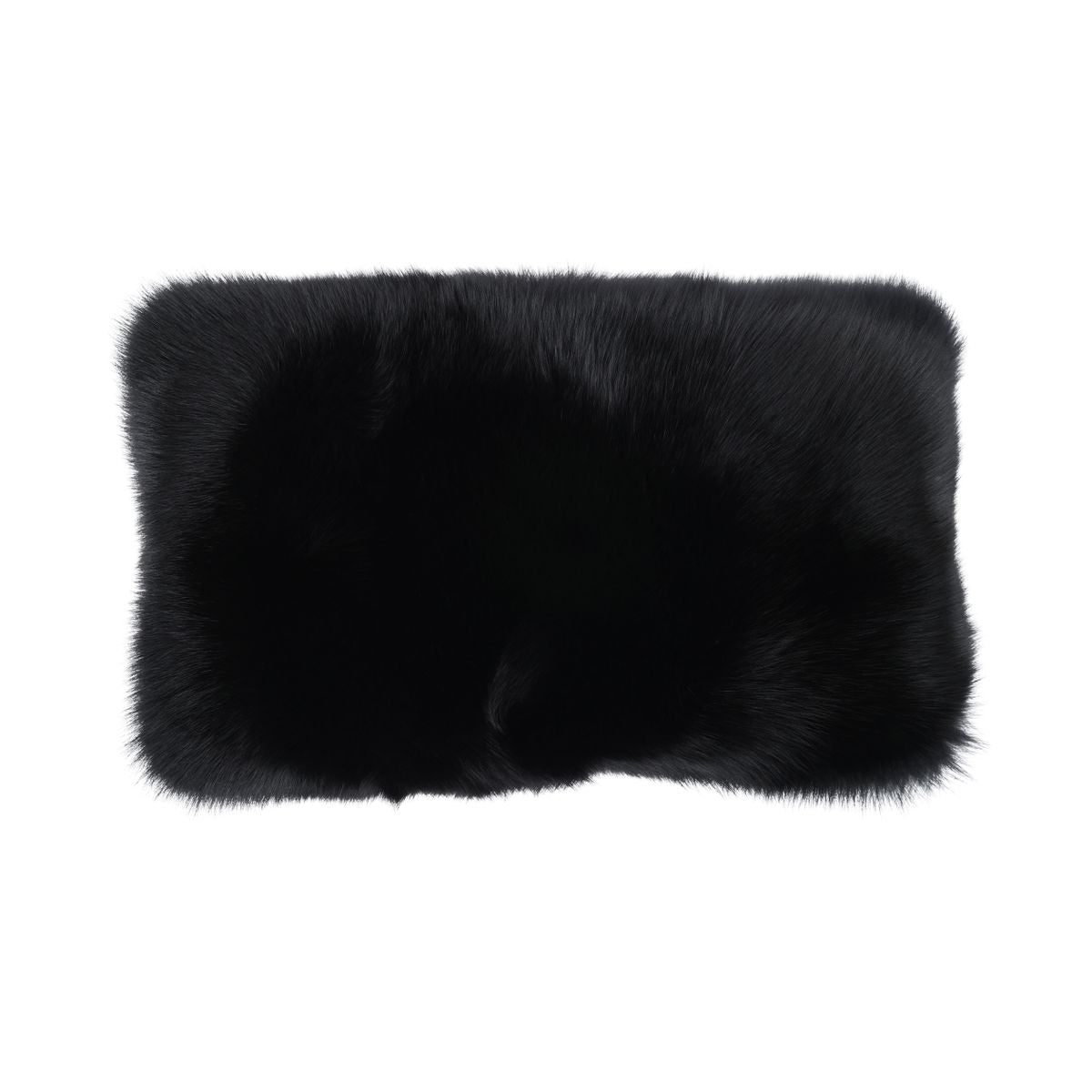 Premium Fuchskissen | Norwegen | Kaschmirrückseite | Schwarz | 54x34 cm