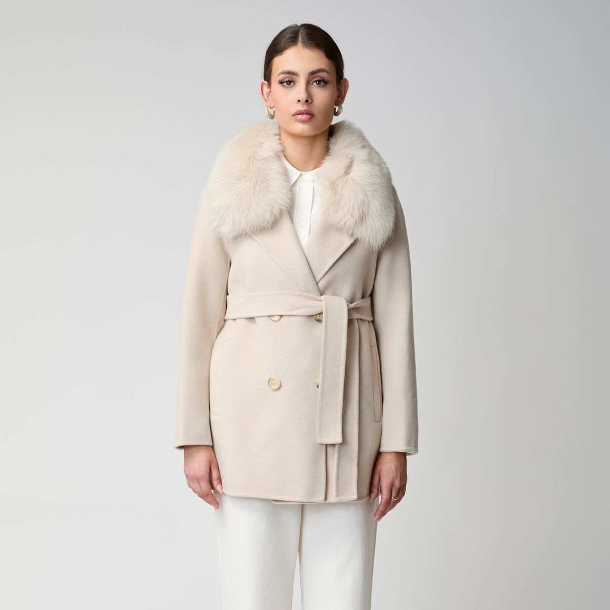 Charlott Jacke | Wolle, Fuchs Beige