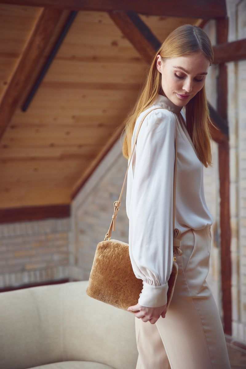 Olivia Tasche | Lammwolle Beige