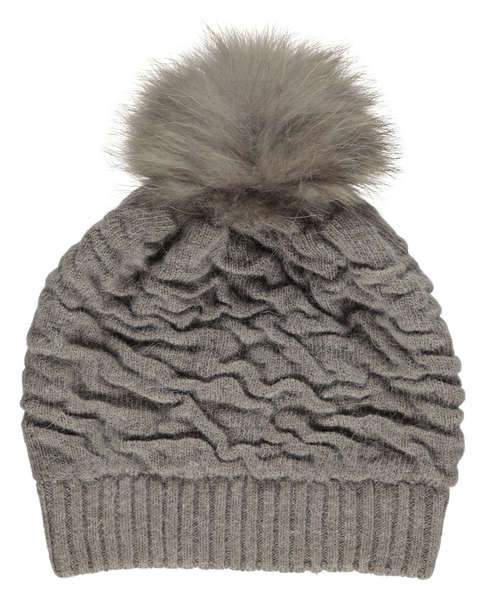 Sidse Beanie | Wolle, Waschbär Taupe/Taupe