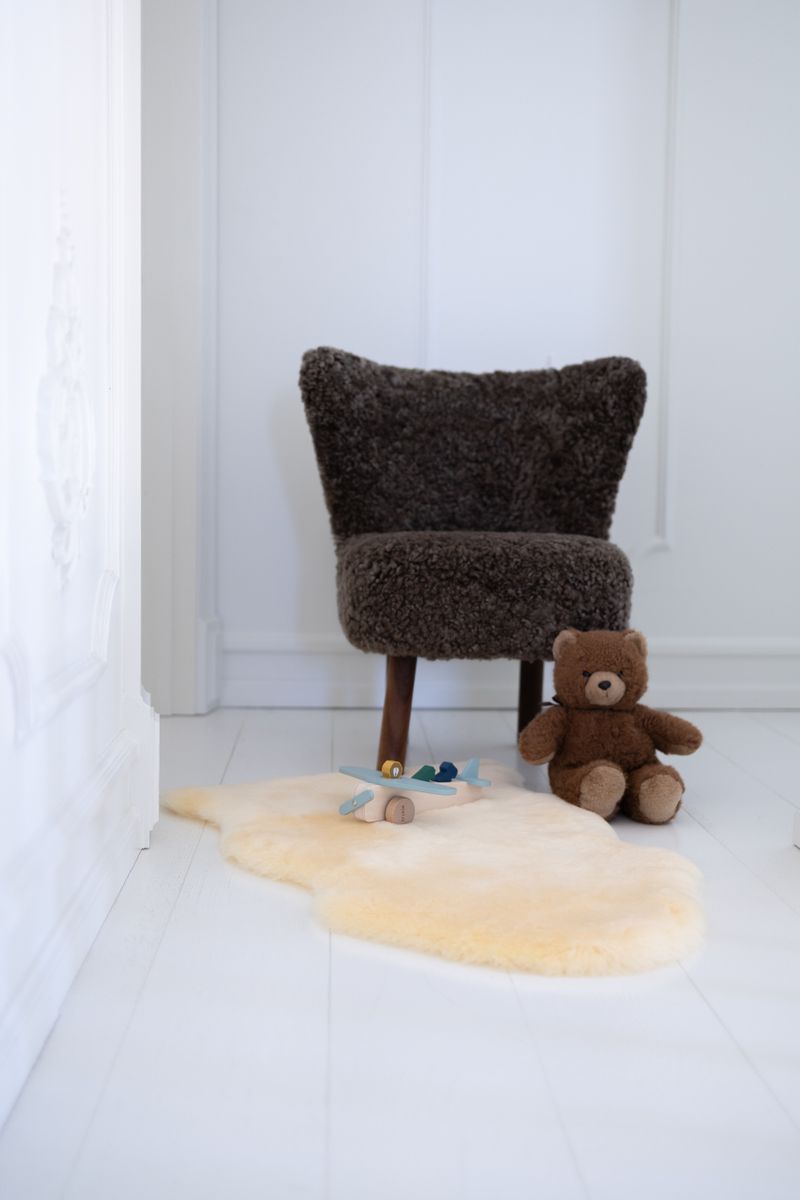 Emma Mini Loungesessel | Kurzhaar | Design Möbel Taupe