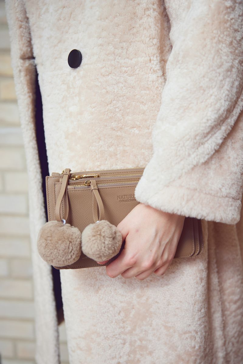 Camilla 3-in-1 Clutch | Lammleder Beige