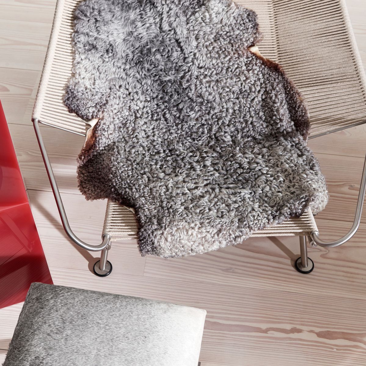 Lammfell | Gotland | 90-100x70 cm Naturgrau