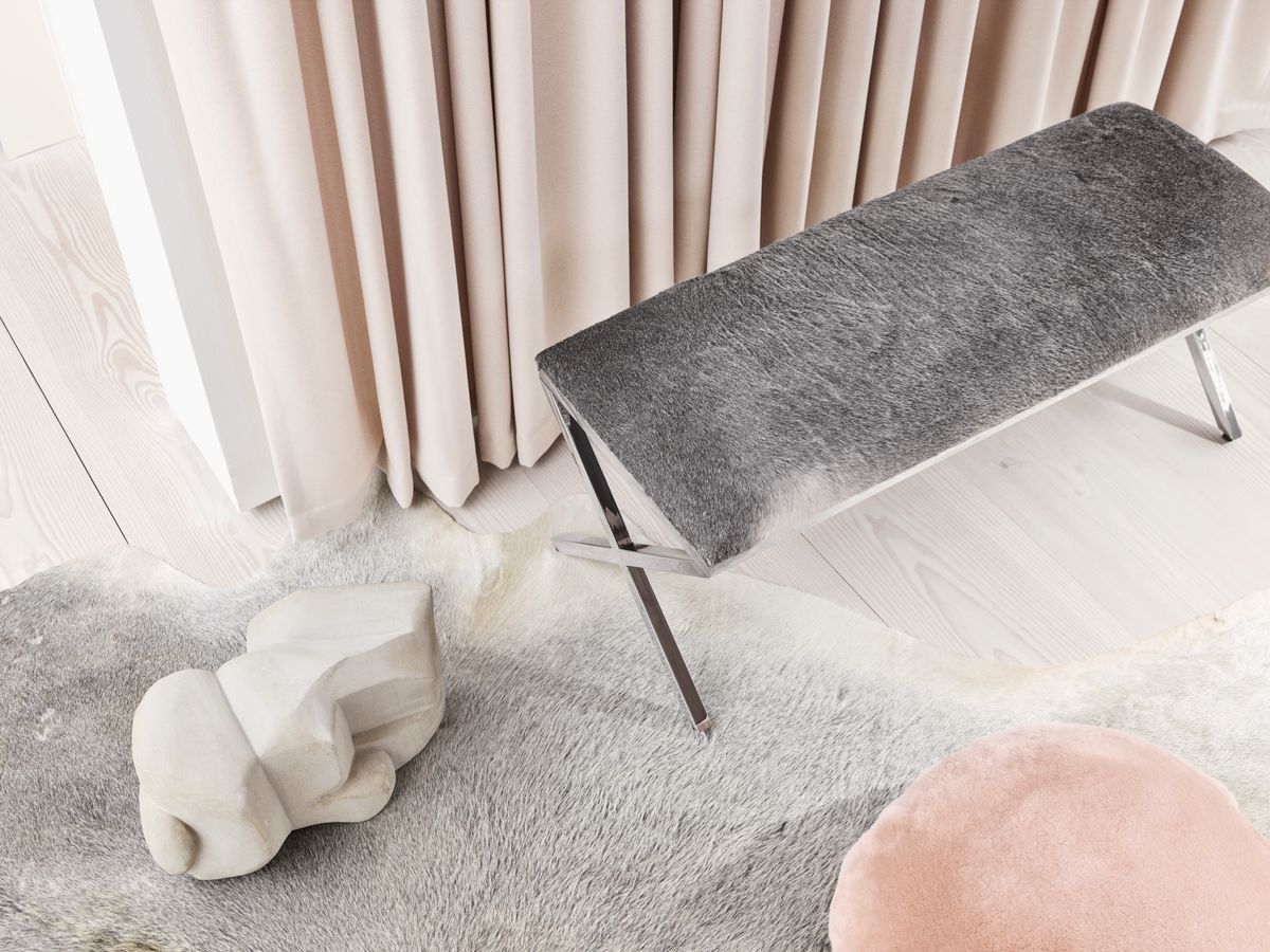 Velourkissen | Rund | D45 & D62 cm Perlweiß