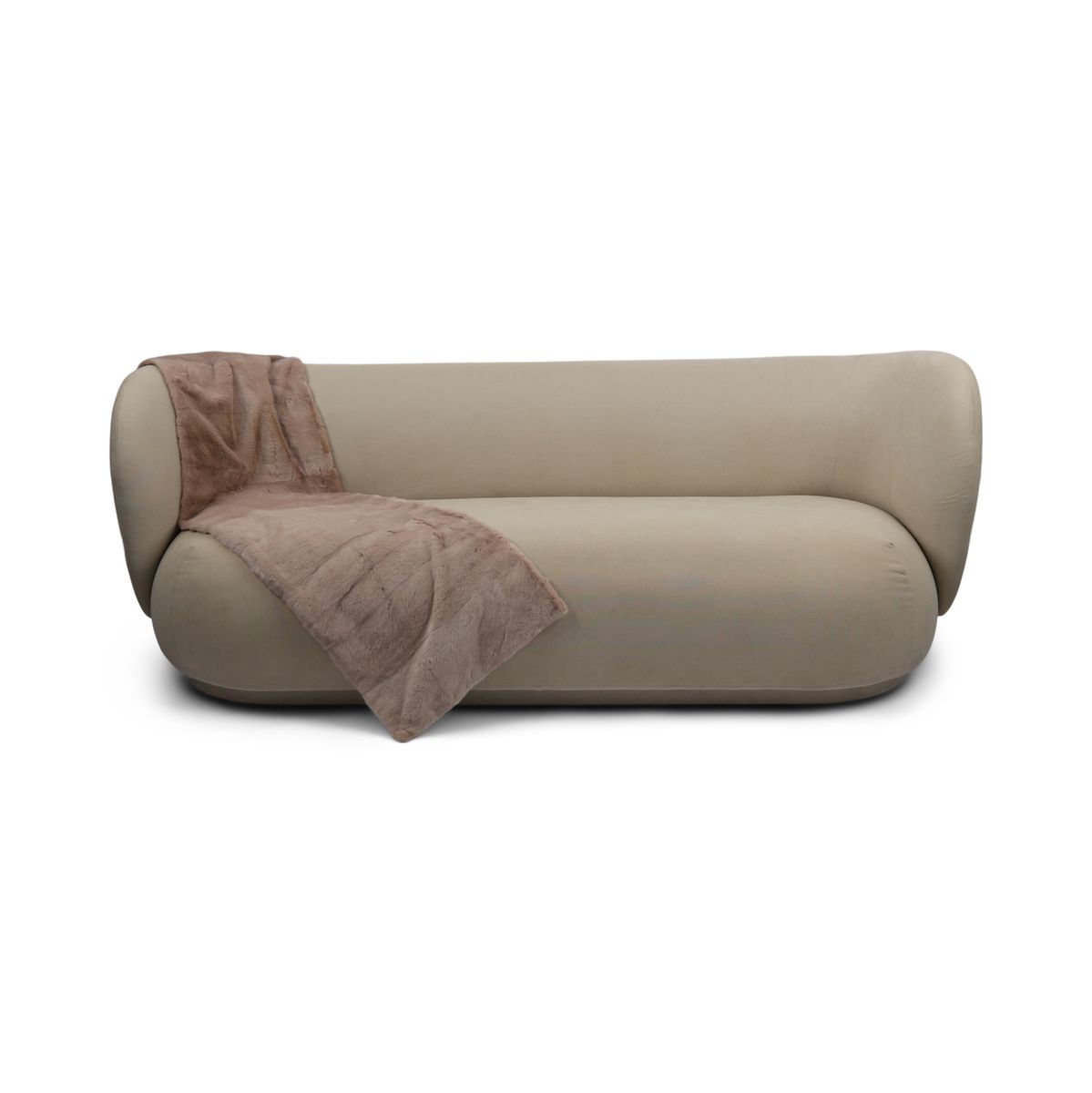 Nerzdecke | Kaschmirrückseite | Rosa | 150x48 cm