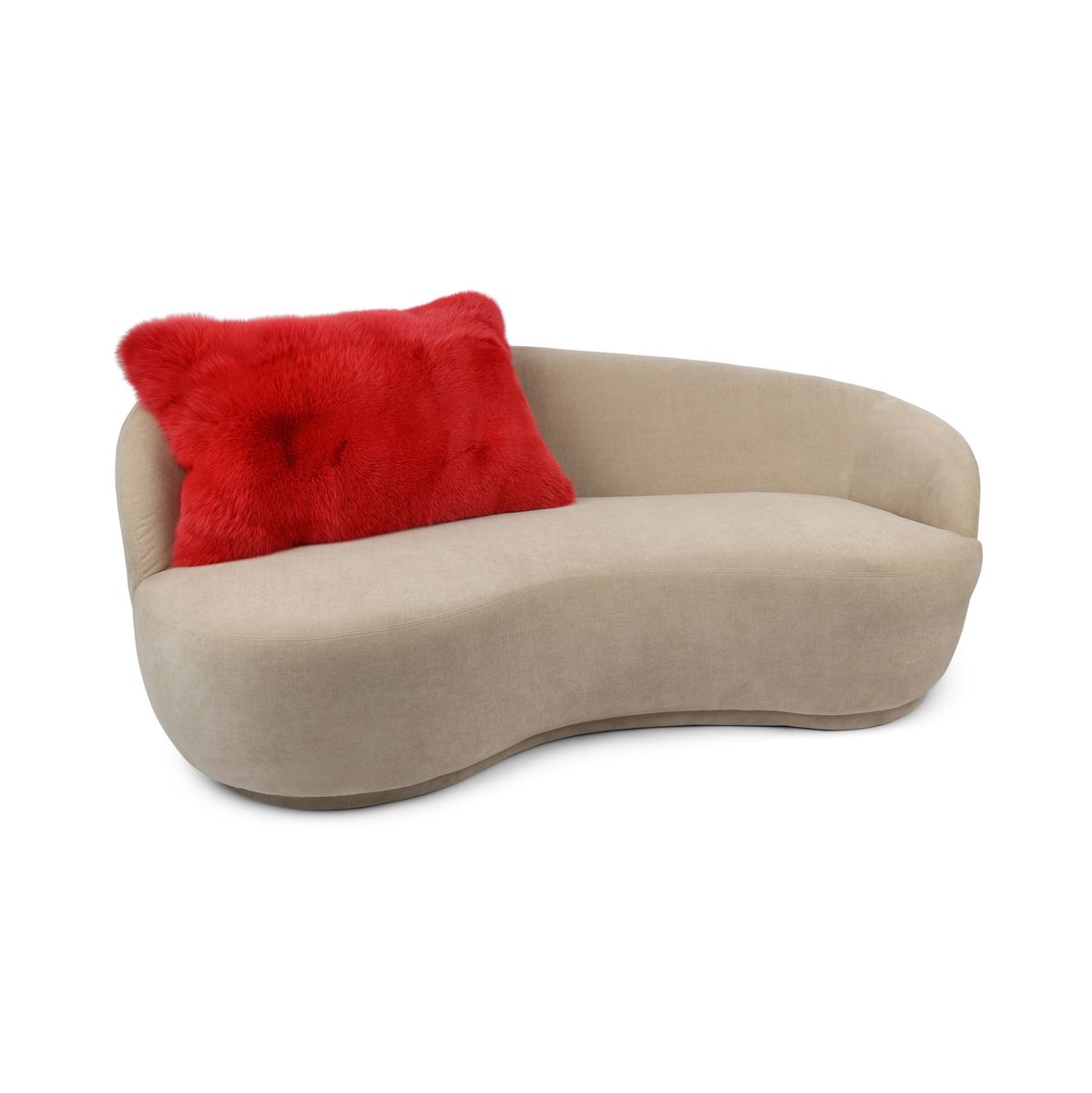 Premium Fuchskissen | Norwegen | Kaschmirrückseite | Rot | 52x84 cm