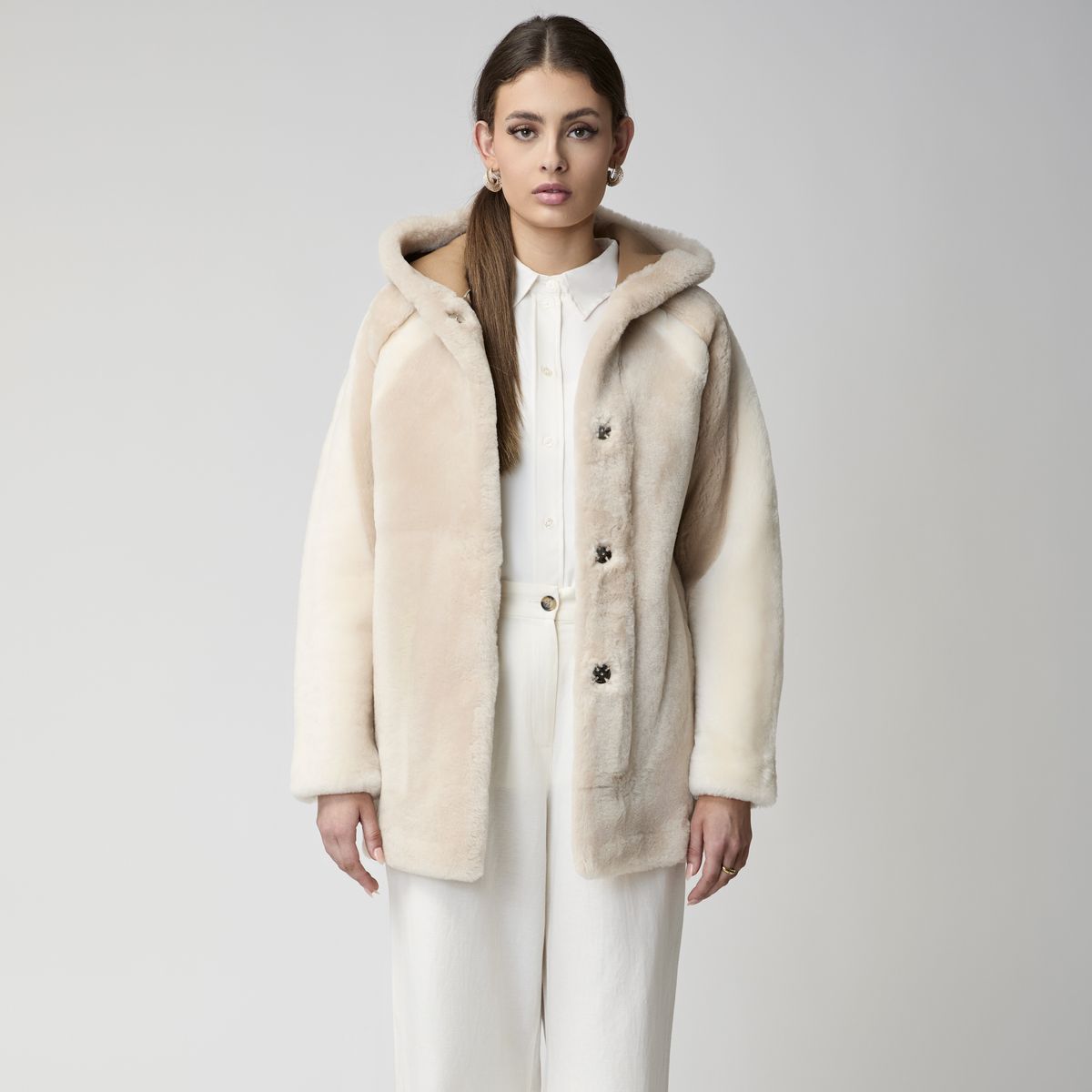 Leah Jacke | Doubleface Beige/Brun