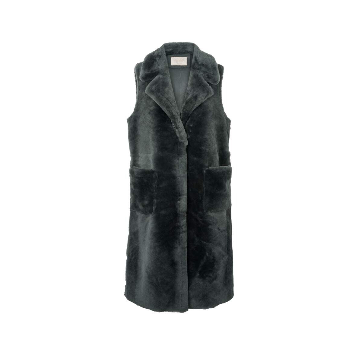 Raelynn Weste | Shearling Blau/Grau