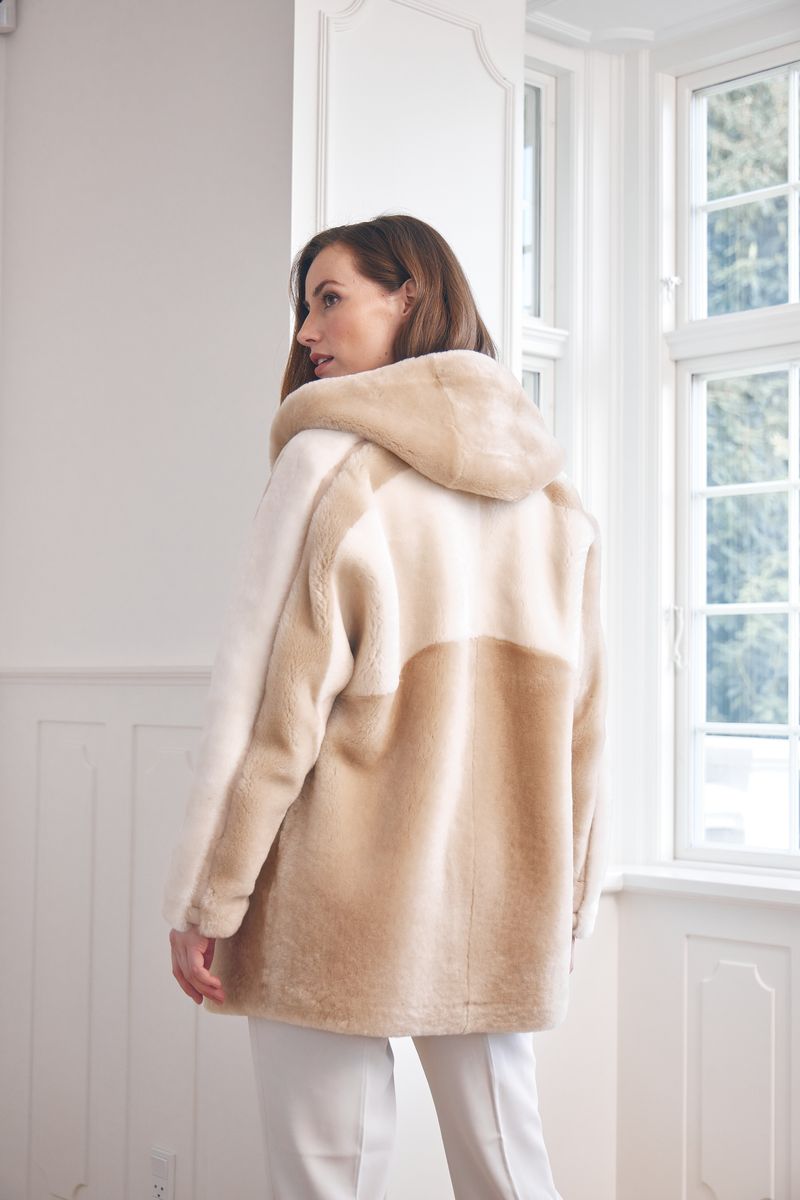 Leah Jacke | Doubleface Beige/Brun