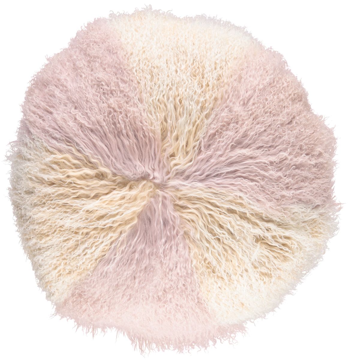 Lammfellkissen | Tibet | Rund | D38, D45 & D62 cm Arctic Sunrise/Dove