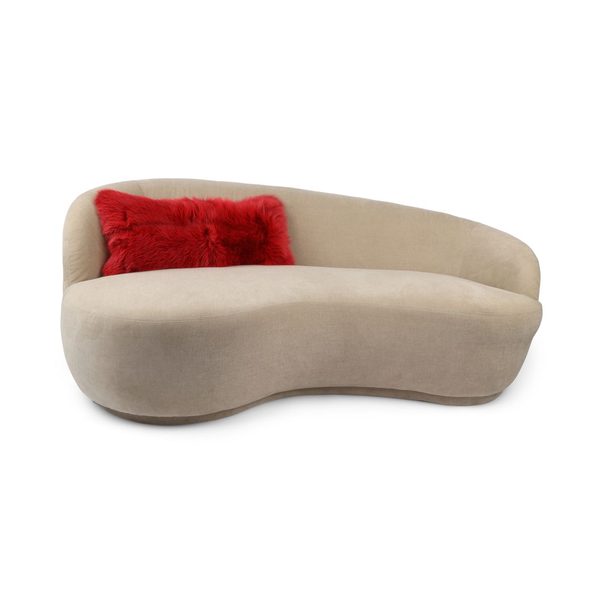 Premium Fuchskissen | Norwegen | Kaschmirrückseite | Rot | 50x20 cm