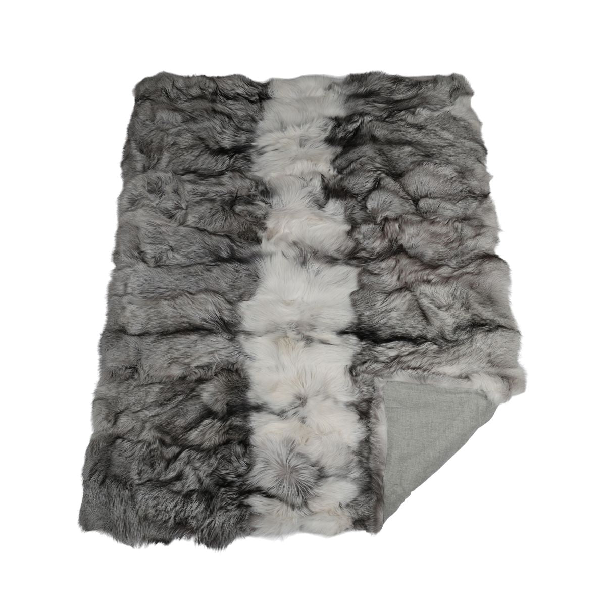 Premium Fuchsdecke | Norwegen | Kaschmirrückseite | Platinum Fox | 150x200 cm