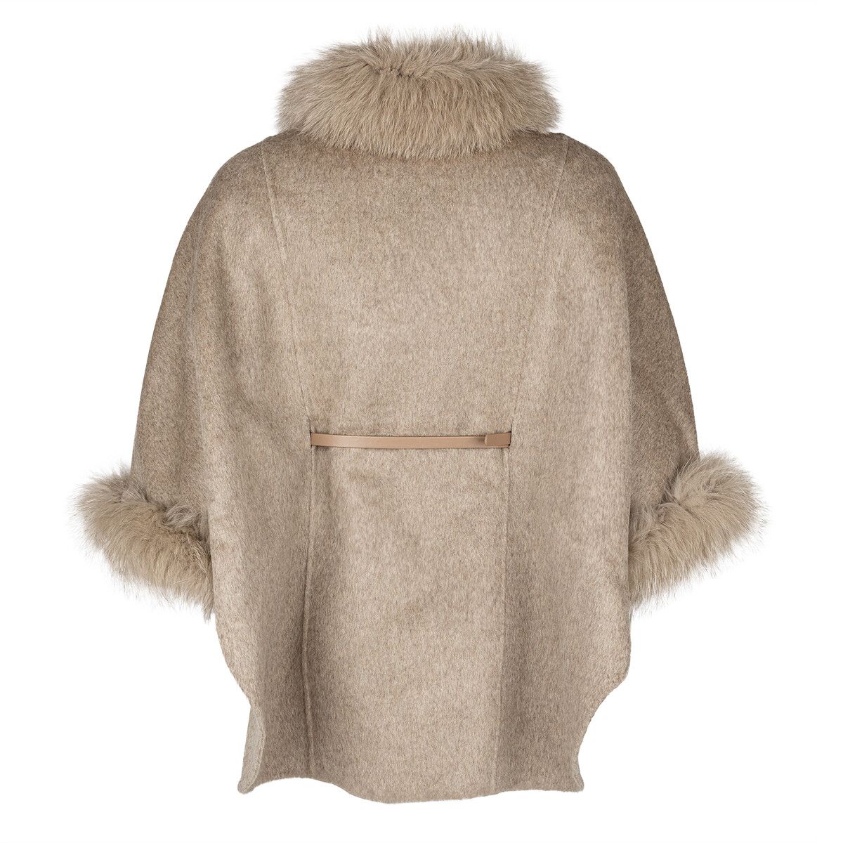 Lorraine Poncho | Wolle, Fuchs Taupe