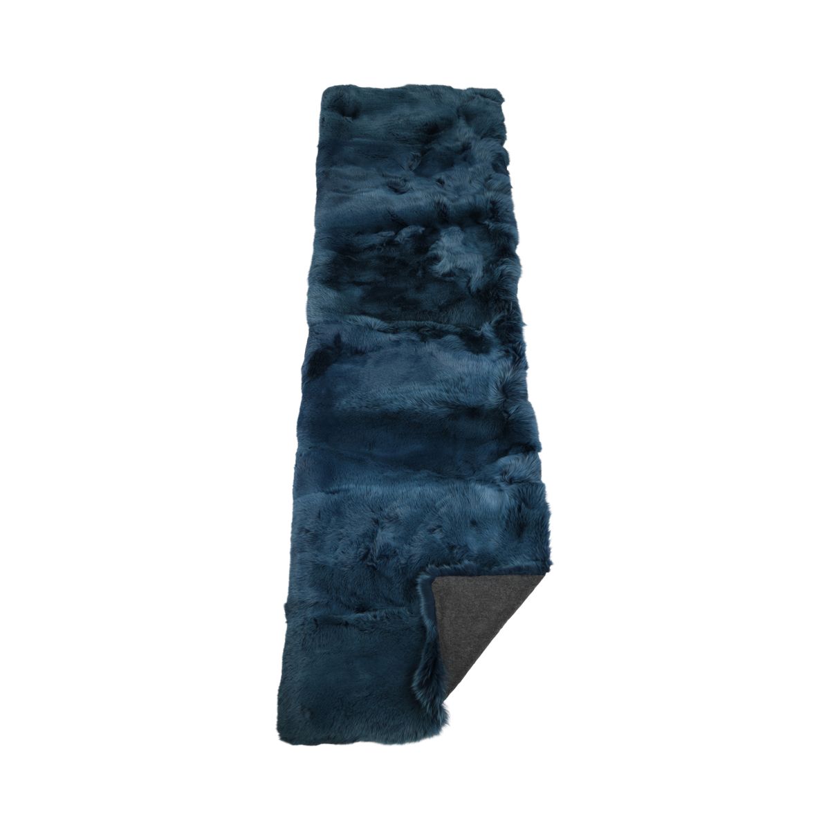 Premium Fuchsdecke | Norwegen | Kaschmirrückseite | Blau Indigo | 80x260 cm