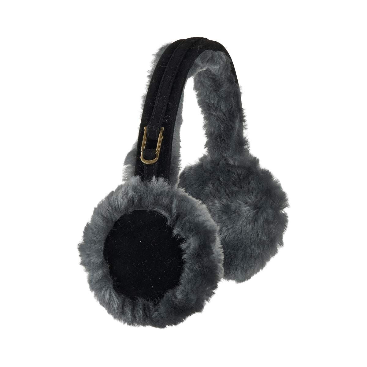 Simone Earmuff | 100% Lammwolle Blaugrau/Schwarz