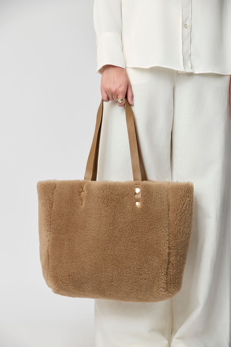 Aya Tasche | 100% Lammwolle Nougat