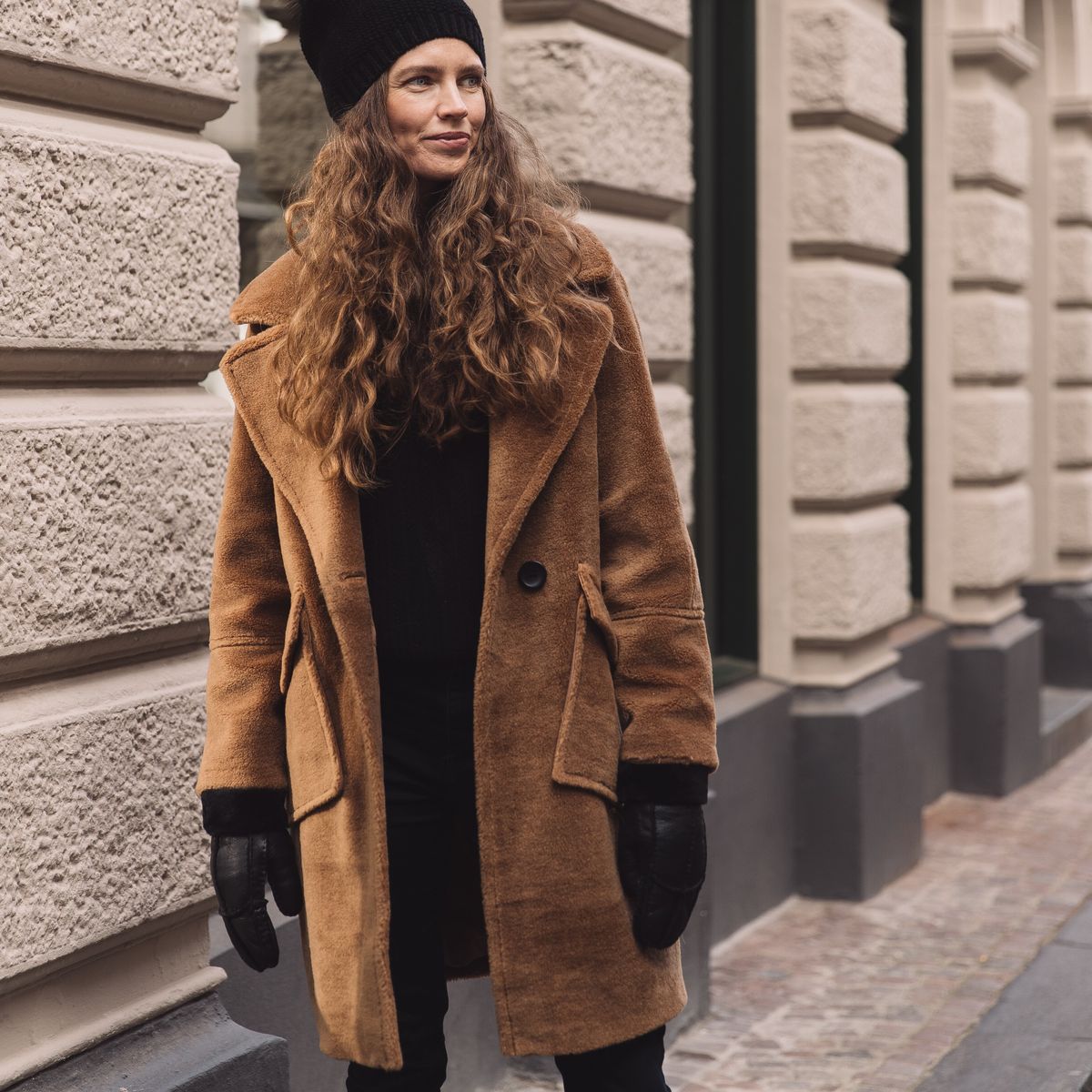 Grace Mantel | Lammwolle Beige