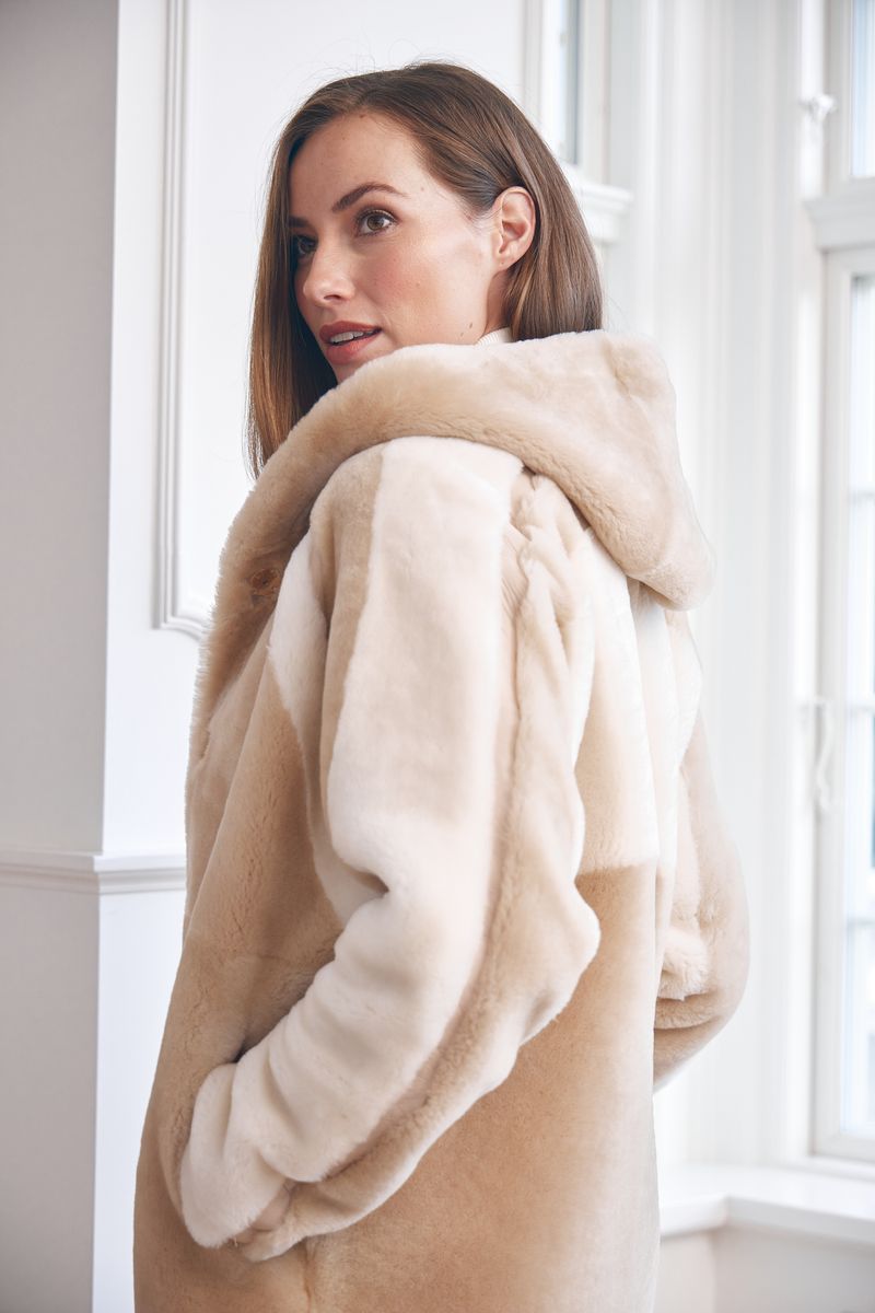 Leah Jacke | Doubleface Beige/Brun