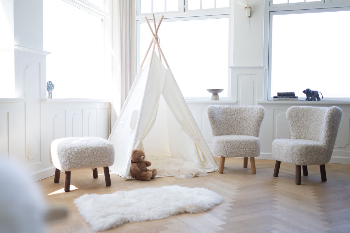 Emma Mini Loungesessel | Kurzhaar | Design Möbel Beige