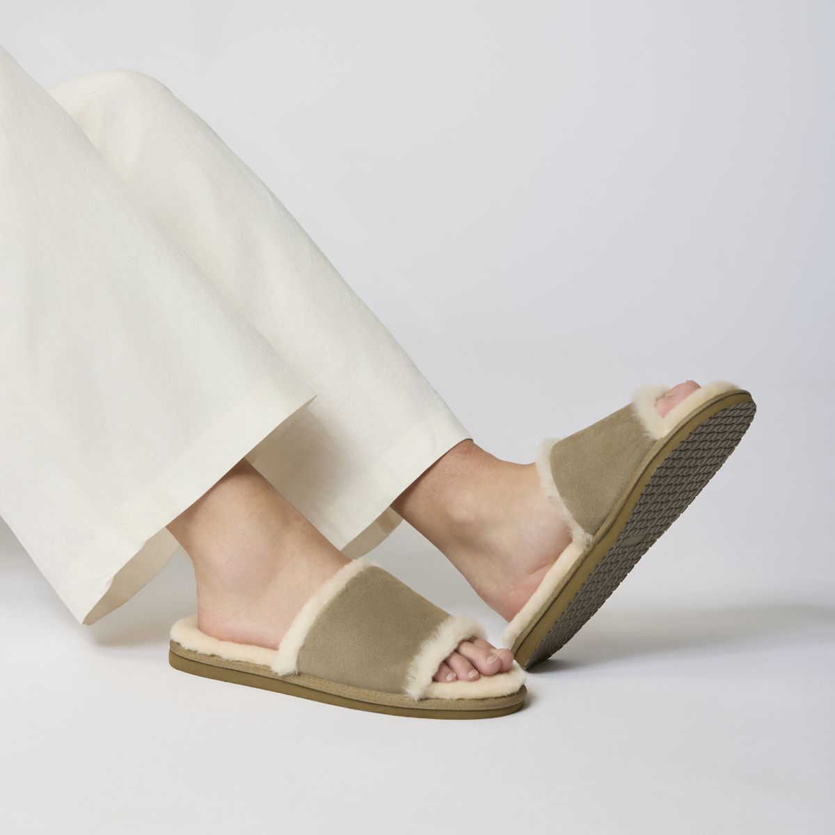 Classic Slipper | Wildleder, Lammfell Kastanie