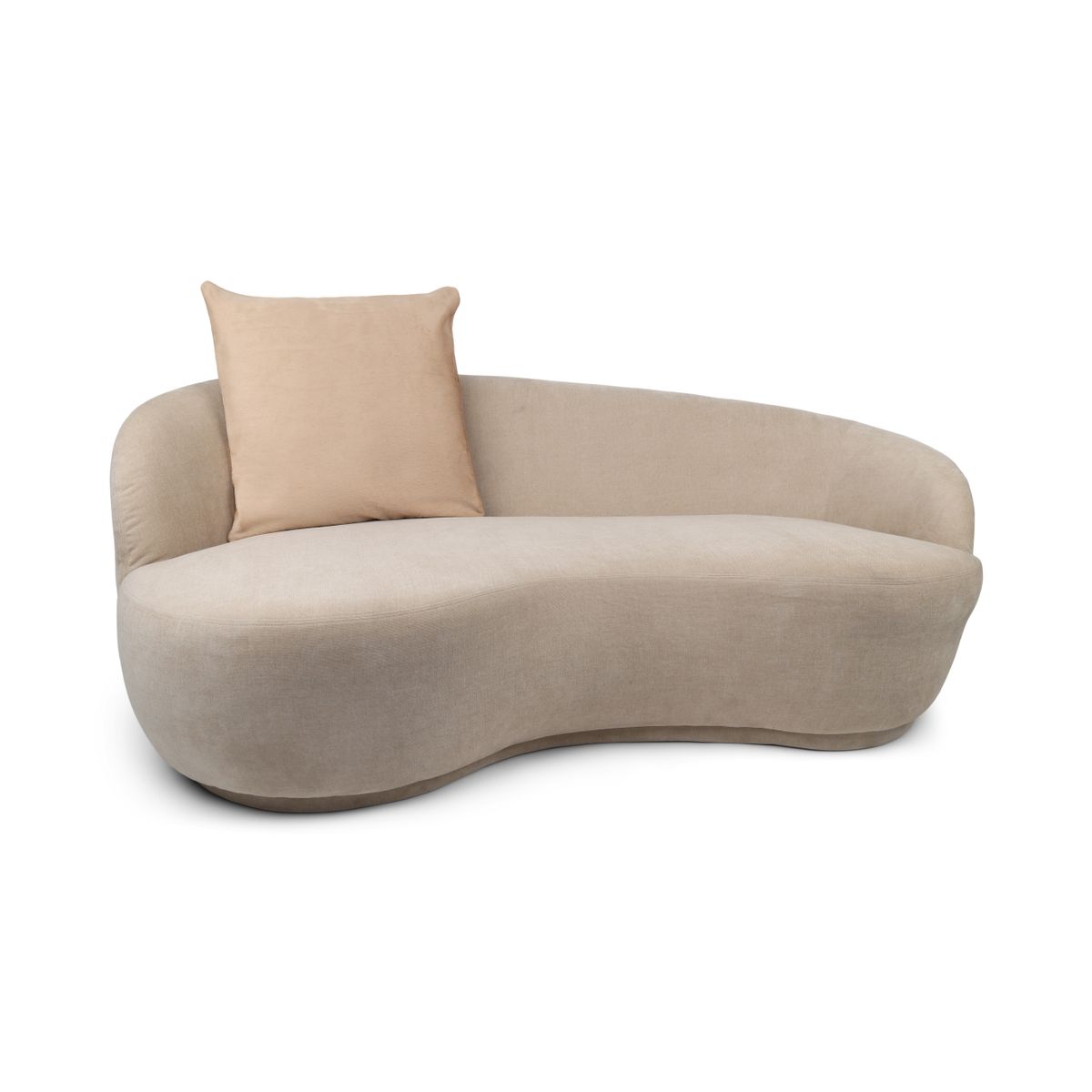 Kuhfellkissen | Doppelseitig Beige