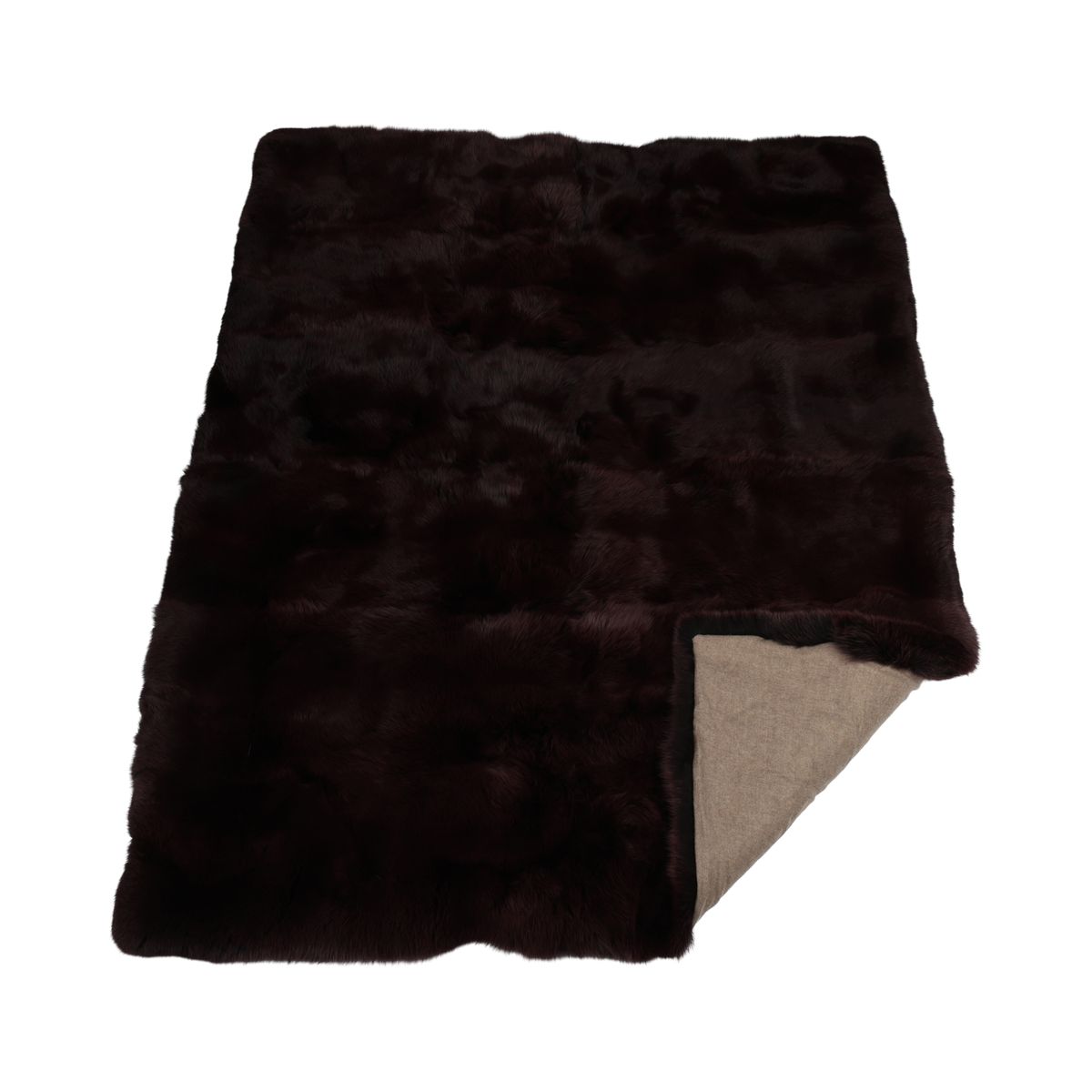 Premium Fuchsdecke | Norwegen | Kaschmirrückseite | Lila | 200x170 cm