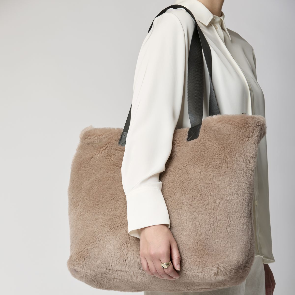 Norma Shopper | Lammfell Beige