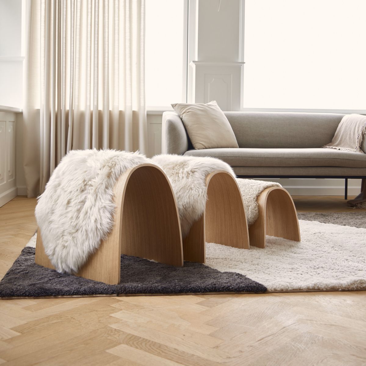 Schafhocker Cover | Langhaar | Neuseeland Schwarz