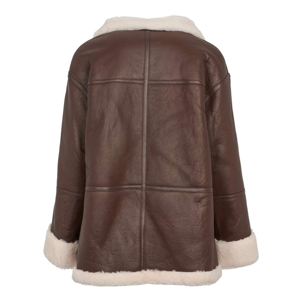 Karina Jacke | Shearling Schoko/Beige