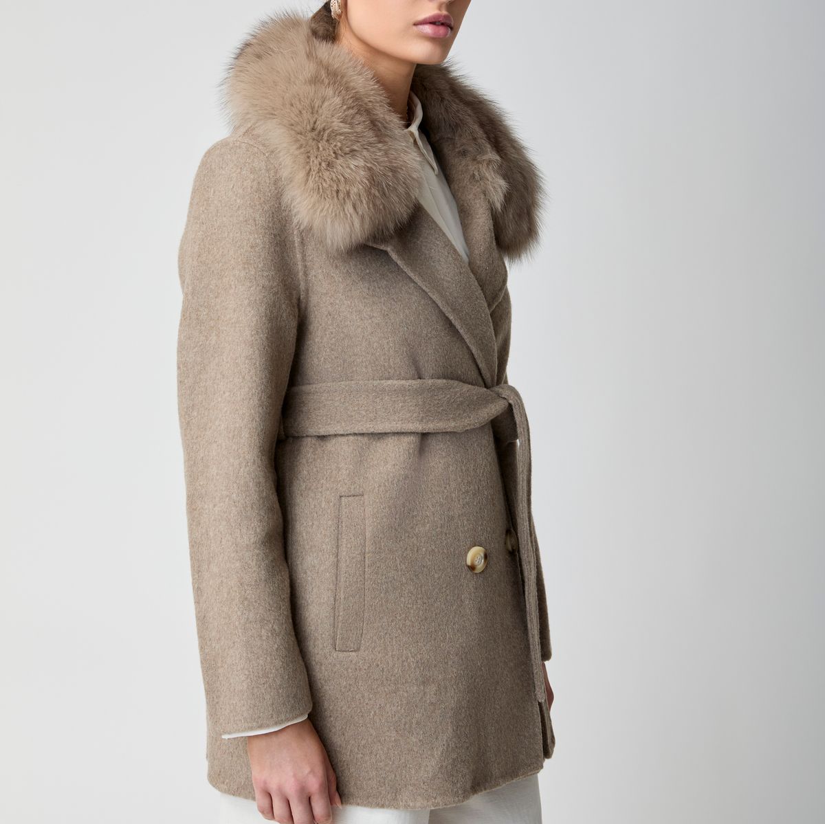 Charlott Jacke | Wolle, Fuchs Beige