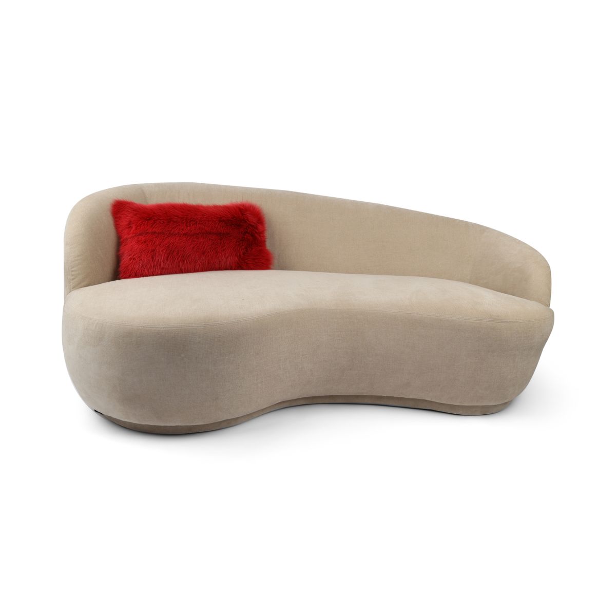 Premium Fuchskissen | Norwegen | Kaschmirrückseite | Rot | 55x28 cm