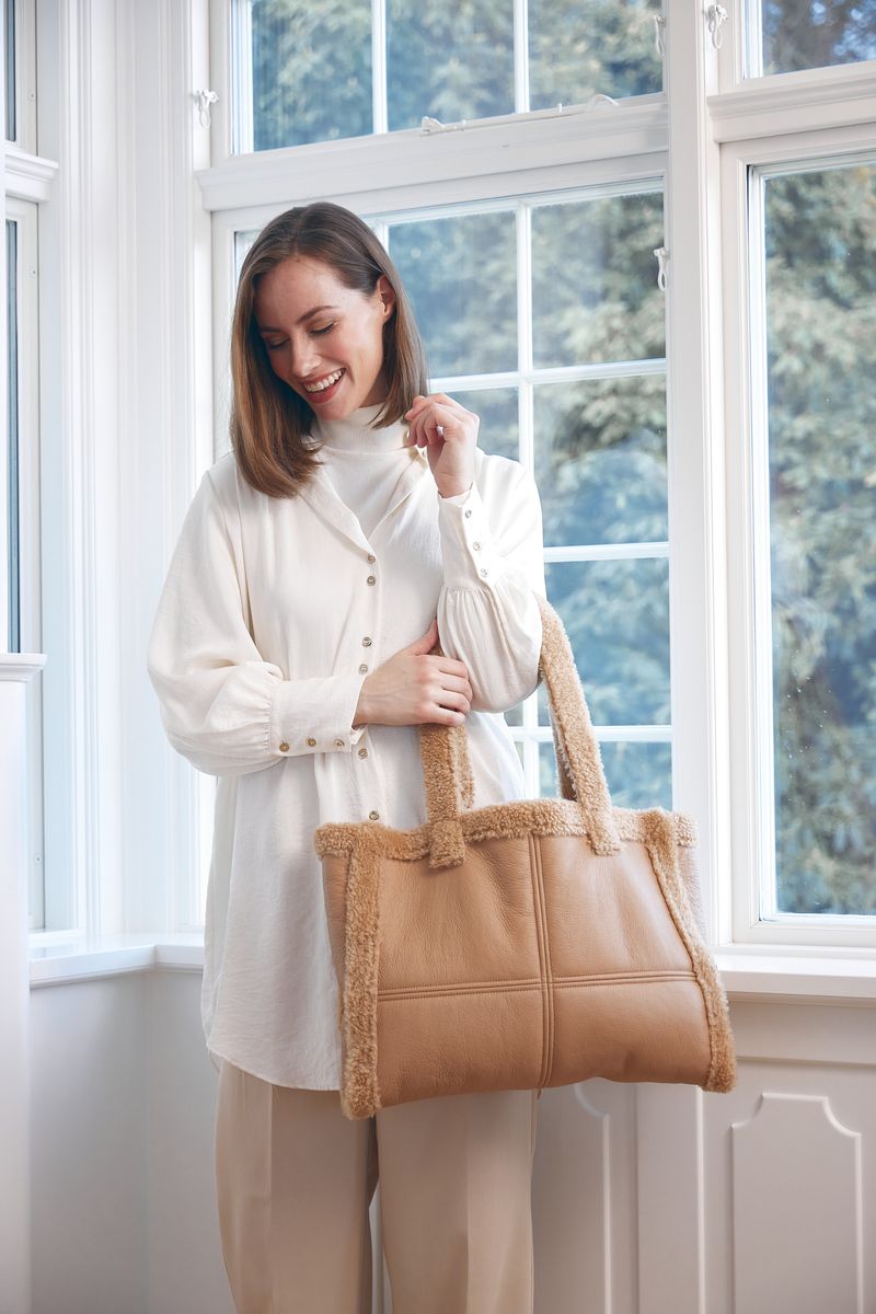 Rosaline Shopper | Doubleface Beige