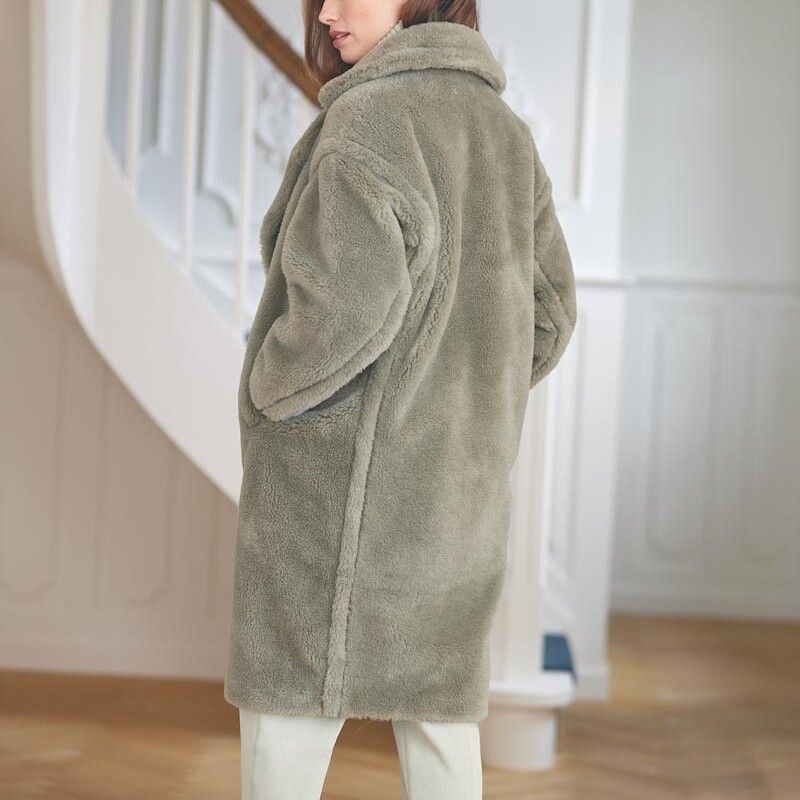 Donna Mantel | Lammwolle Minze