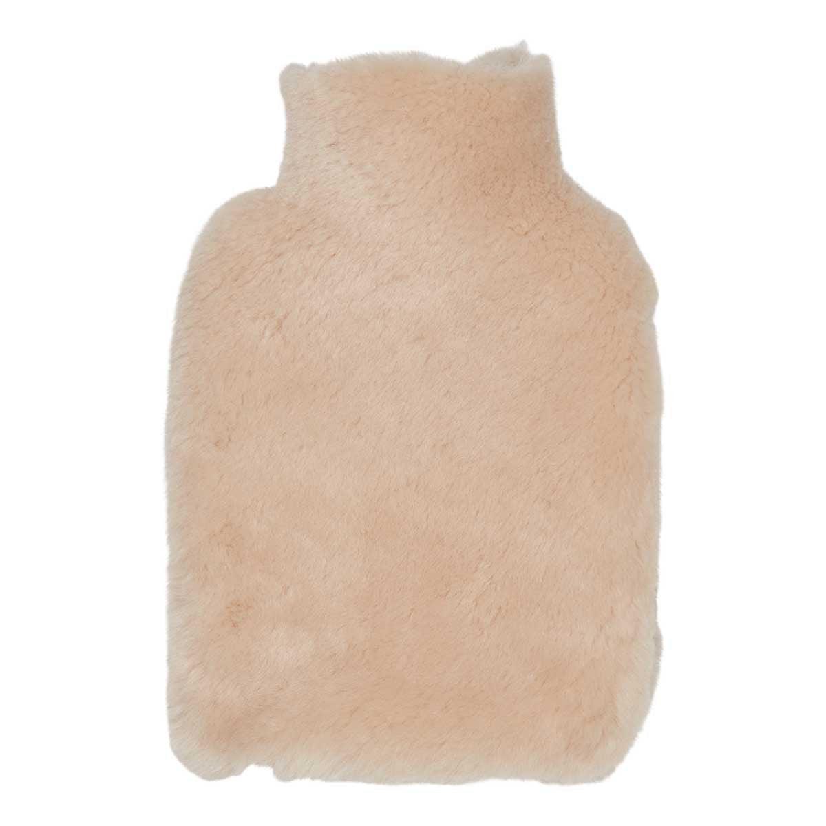 Hot Water Bottle | 22x32 cm. | New Zealand Sheepskin | Moccasin - Naturescollection.eu