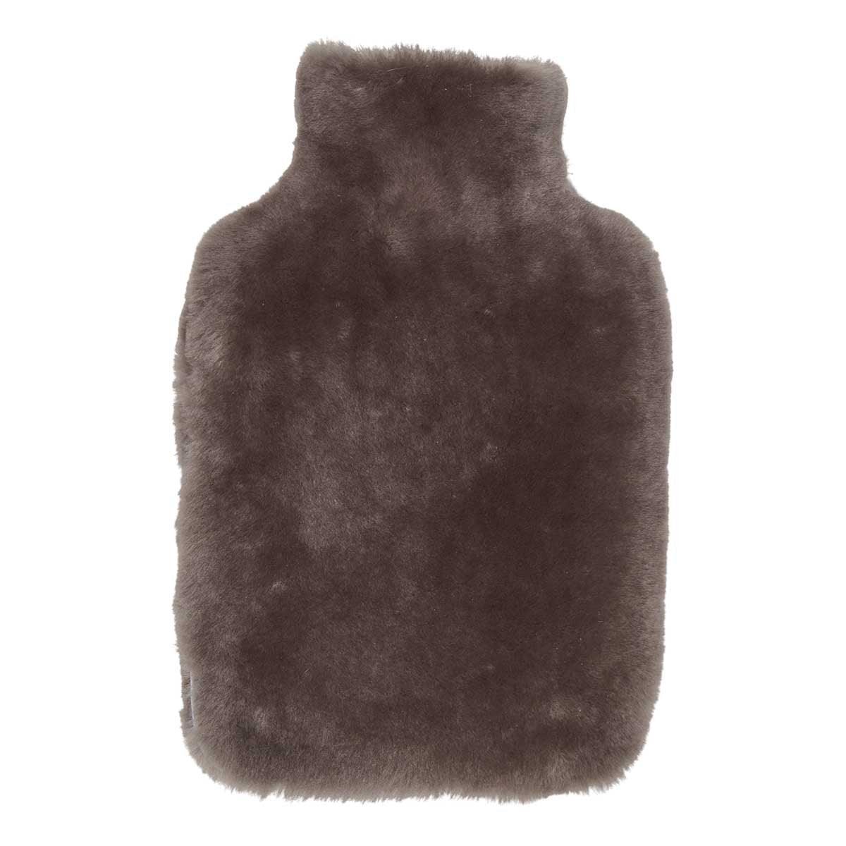 Hot Water Bottle | 22x32 cm. | New Zealand Sheepskin | Moccasin - Naturescollection.eu