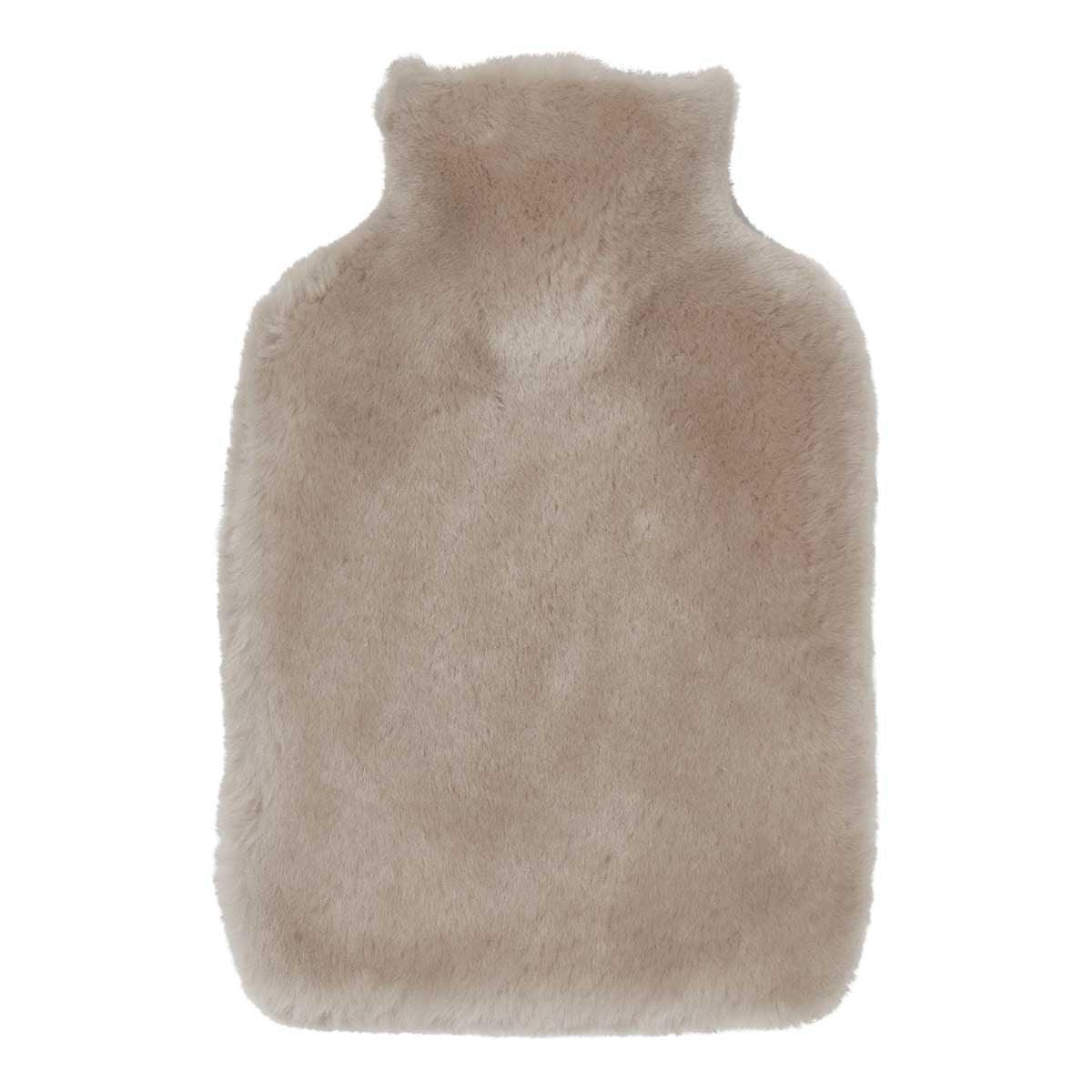 Hot Water Bottle | 22x32 cm. | New Zealand Sheepskin | Moccasin - Naturescollection.eu