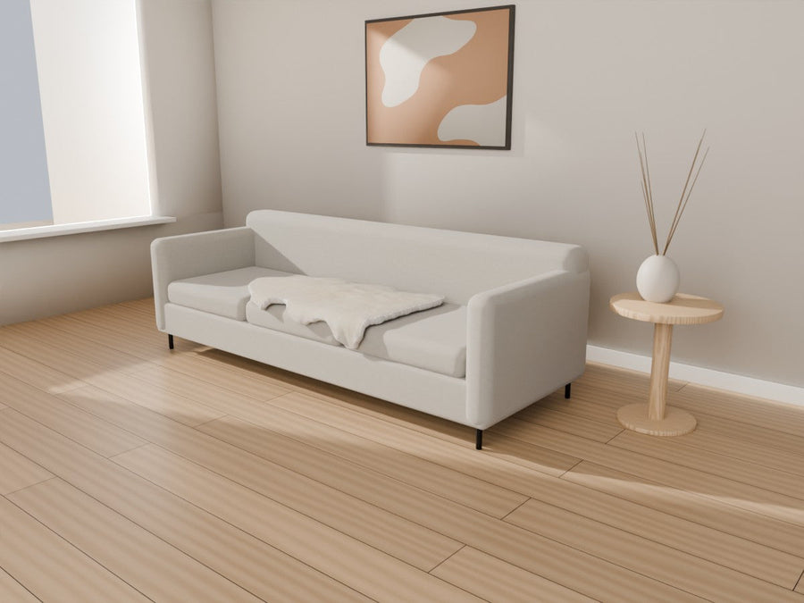 100 × 60 cm Lammfell auf dem Sofa