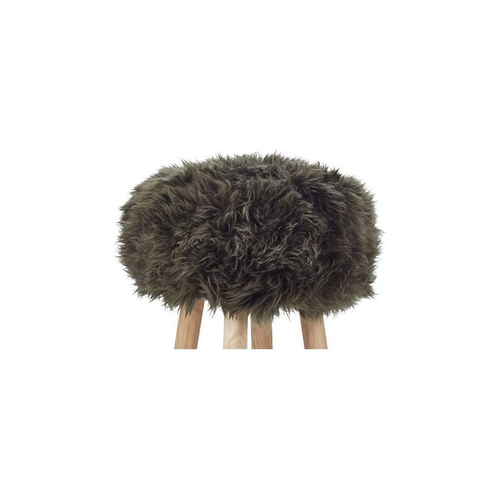 Stool Cover | D35 x H17 cm. | New Zealand Sheepskin | LW - Naturescollection.eu