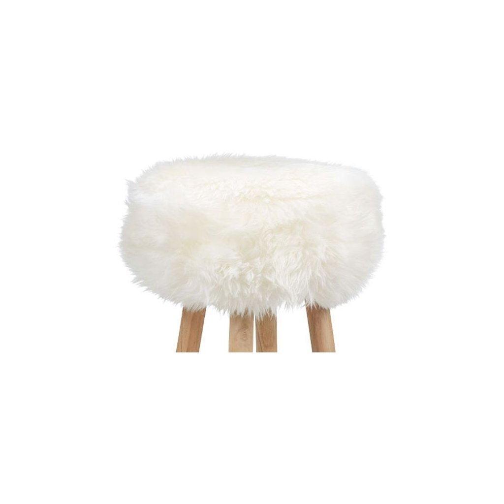 Stool Cover | D35 x H17 cm. | New Zealand Sheepskin | LW - Naturescollection.eu